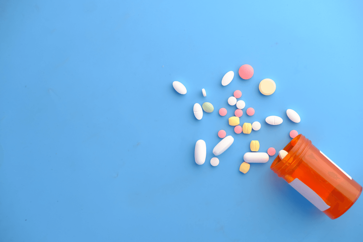 bottle of medicine